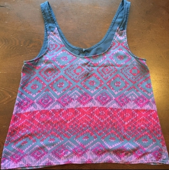 Kirra PacSun Aztec Geometric Print Tank Top Size Small - Picture 1 of 4